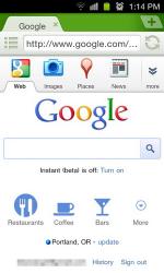 Google, мобильная версия, страница поиска, обновление