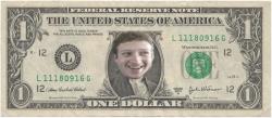 Марк Цукерберг, Facebook, зарплата